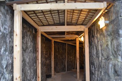 信州小諸 菱野温泉 薬師館ブログ 館内の情報 浮島風呂への洞窟改装中 ３月上旬完成予定です